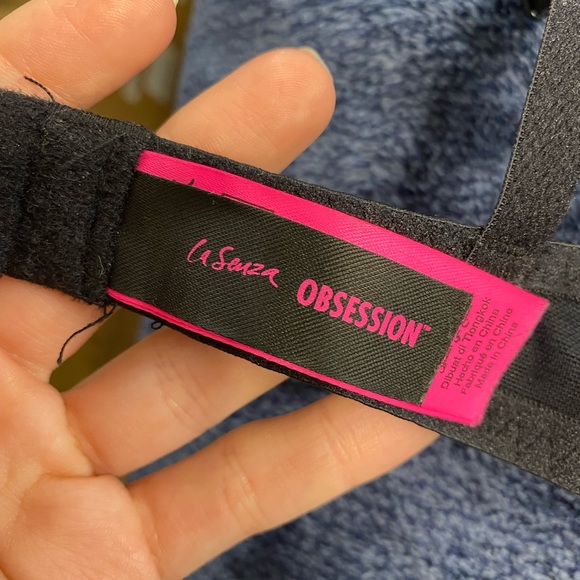 Red and black lace bra - LaSenza 32B - Picture 4 of 5